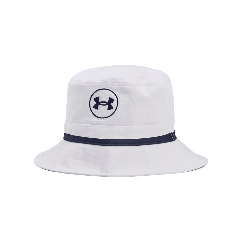 Under Armour Drive Golf Bucket Hat - White/Navy — Pin High Golf