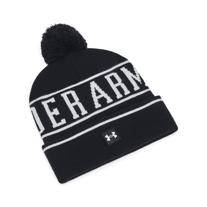 Under Armour Halftime Pom Beanie Hat – - black/white