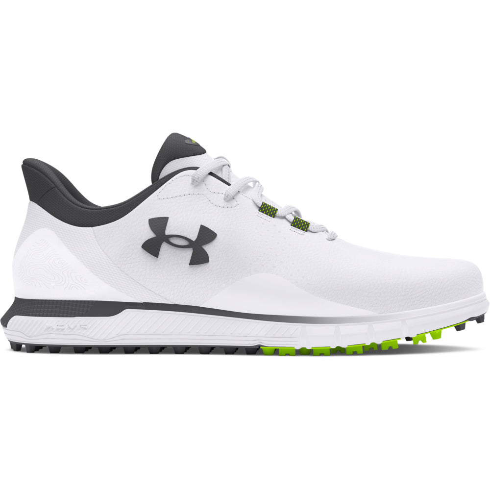 Under Armour Drive Fade Spikeless Golf Shoes White Titan Grey Pin High Golf