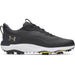 Under Armour Drive Pro Clone Spiked Golf Shoes in black grey golf, side view of shoe used as our main image