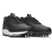 Under Armour Drive Pro Clone Spiked Golf Shoes in black grey gold pair view from front