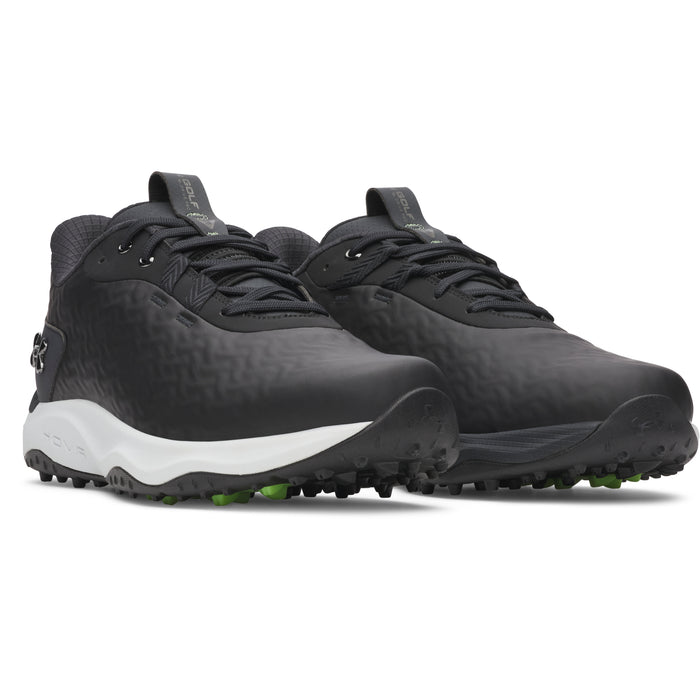 Under Armour Drive Pro Clone Spikeless Golf Shoes in black, view of the pair
