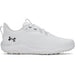 Under Armour Drive Pro Clone Spikeless Golf Shoes in white side view of right shoes