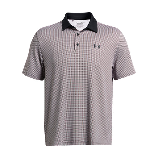 Under Armour Playoff 3.0 Printed Golf Polo Shirt - Black/Red Solstice