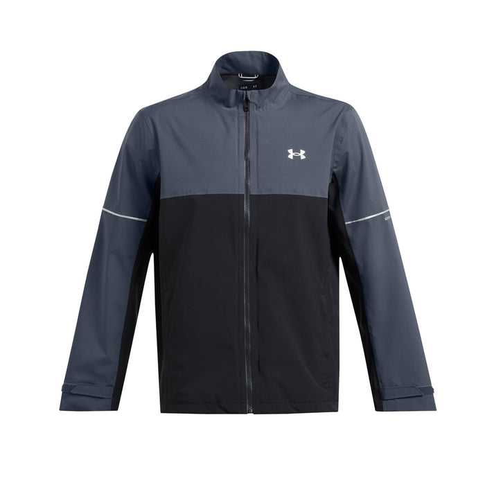 Under Armour Drive Golf Waterproof Rain Jacket - Downpour Grey/Black 