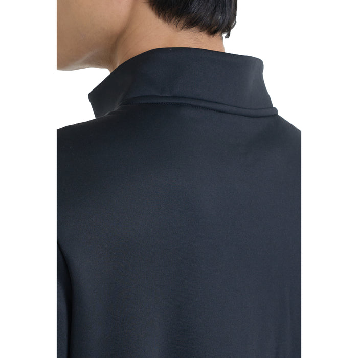 Under Armour Men's Armour Fleece 1/4 Zip - black on model back close up
