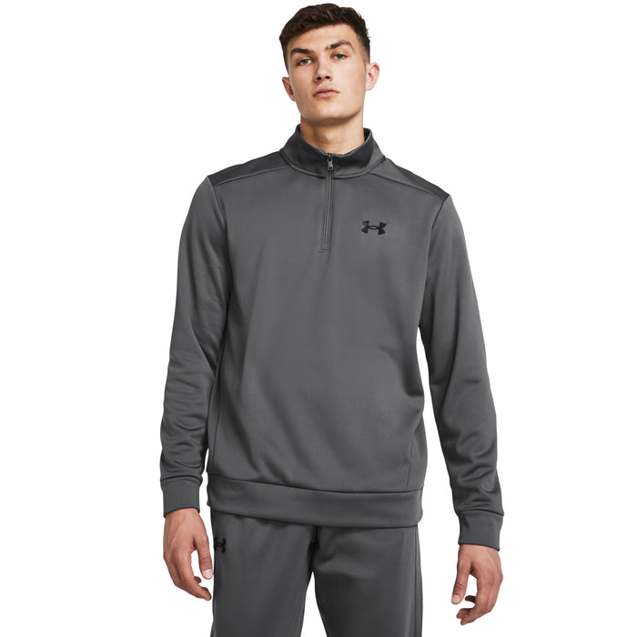 Under Armour Men's Armour Fleece 1/4 Zip - Castlerock/Black