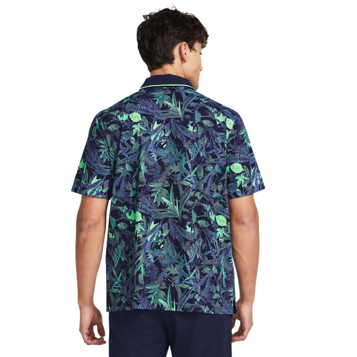 Under Armour Iso-Chill Edge Golf Polo Shirt - Midnight Navy/Matrix Green