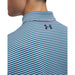 Under Armour Playoff 3.0 Stripe Golf Polo Shirt - Ether Blue/Midnight Navy