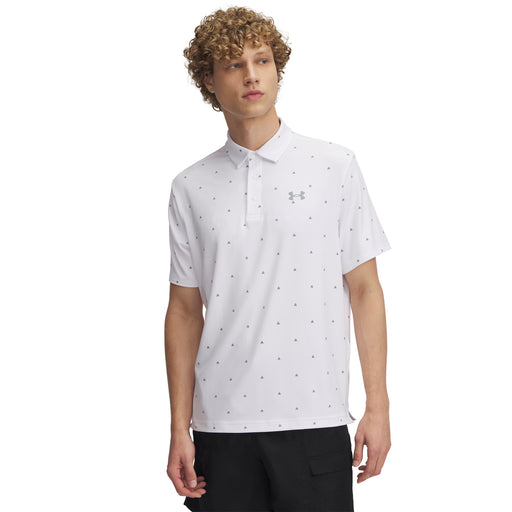 Under Armour Playoff 3.0 Golf Polo Shirt - White/Steel