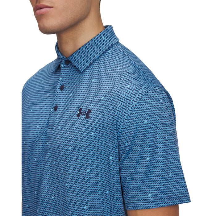 Under Armour Playoff 3.0 Golf Polo Shirt - Ether Blue/Stream