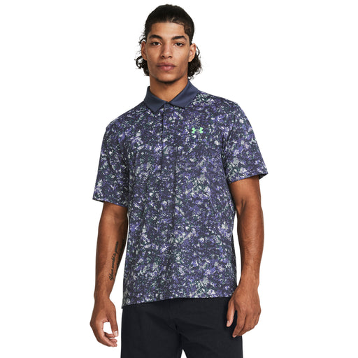 Under Armour T2G Printed Polo Golf Shirt - Downpour Grey/Starlight