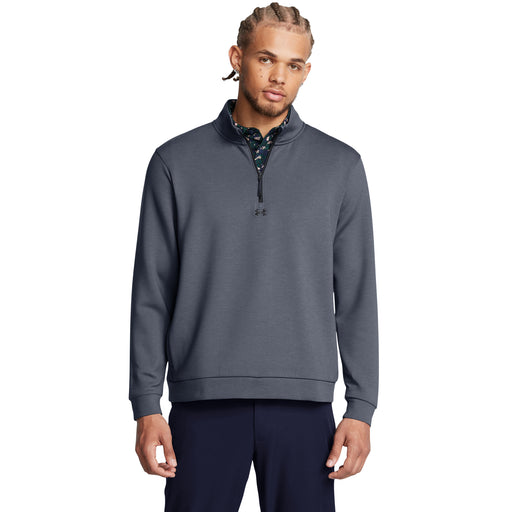 Under Armour Drive Midlayer Golf Pullover - Downpour grey front on model