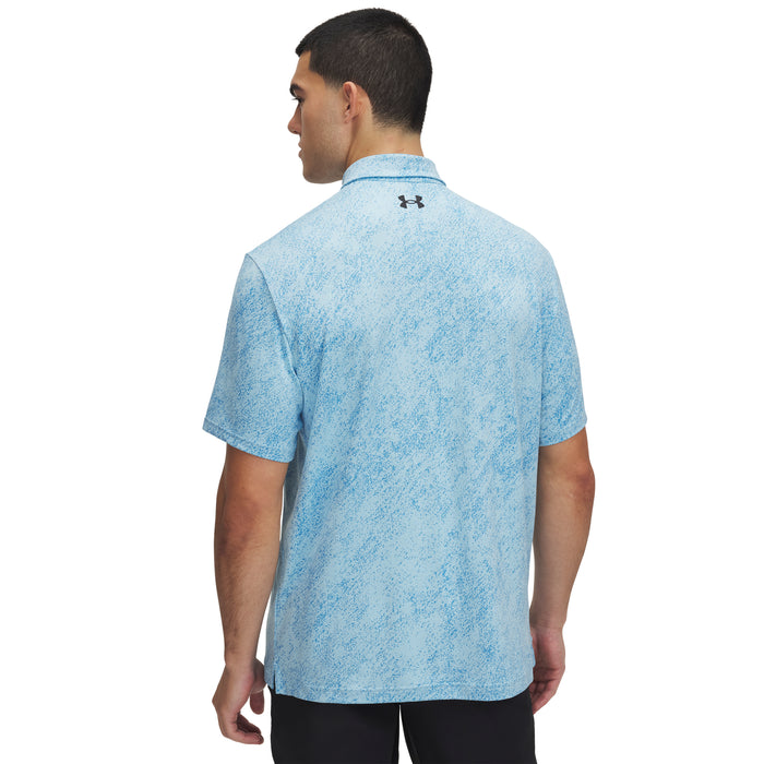 Under Armour Playoff Jacquard Golf Polo Shirt - Stream/Ether Blue