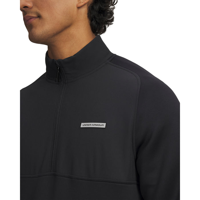 Under Armour Men's Drive Pro Hybrid 1/2 Zip Midlayer - black - close up