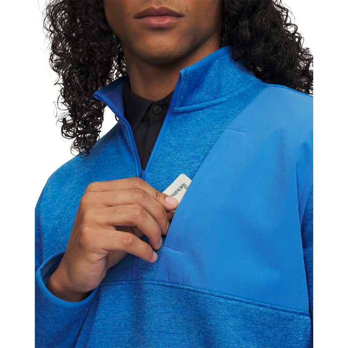 Under Armour Men's Drive Sweaterfleece Golf Midlayer - blue - close up