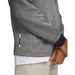 Under Armour Drive Pro Hybrid golf midlayer in grey with a textured pattern and side tee holder detail.