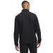 Back view of a black Under Armour Drive men's quarter zip golf midlayer with textured sleeves.