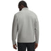 Back view of a light grey Under Armour Drive men's quarter zip golf midlayer with a textured fabric finish.