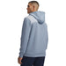 Under Armour Drive men's golf hoodie in light blue, rear view showing textured fabric and hood detail.