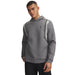 Under Armour Drive Men's Golf Hoodie in clay green and titanium, featuring a textured fabric and front logo detail.