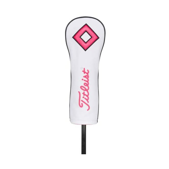 Titleist Leather Headcovers - White/Pink