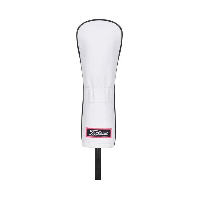 Titleist Leather Headcovers - White/Pink