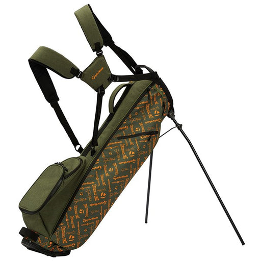 TaylorMade FlexTech Carry Prints Golf Stand Bag 2024 - Sage/Orange