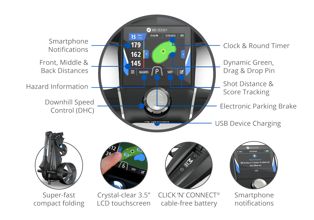 Motocaddy M5 GPS DHC Electric Golf Trolley - 2024