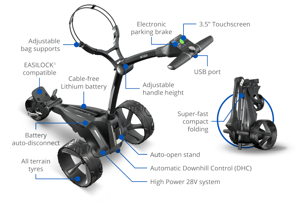 Motocaddy M-Tech GPS Remote Electric Golf Trolley