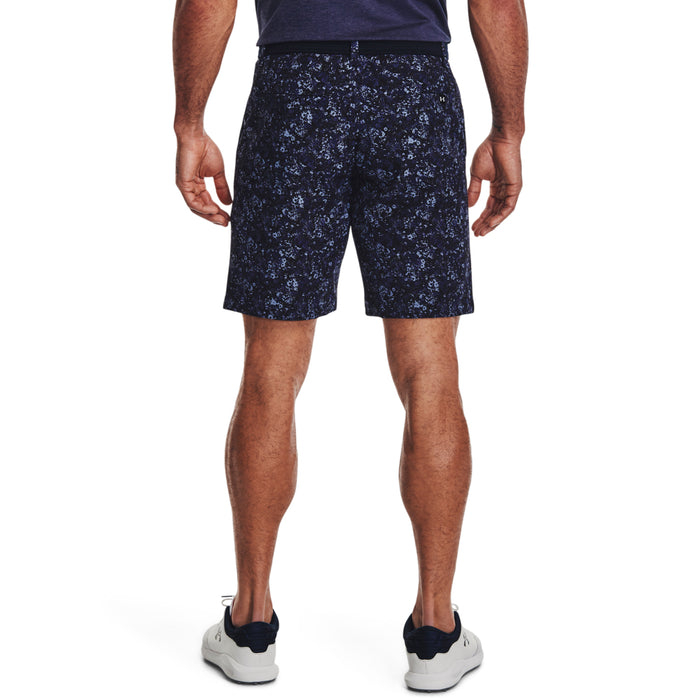 under armour drive printed tapered mens golf shorts with navy camo print