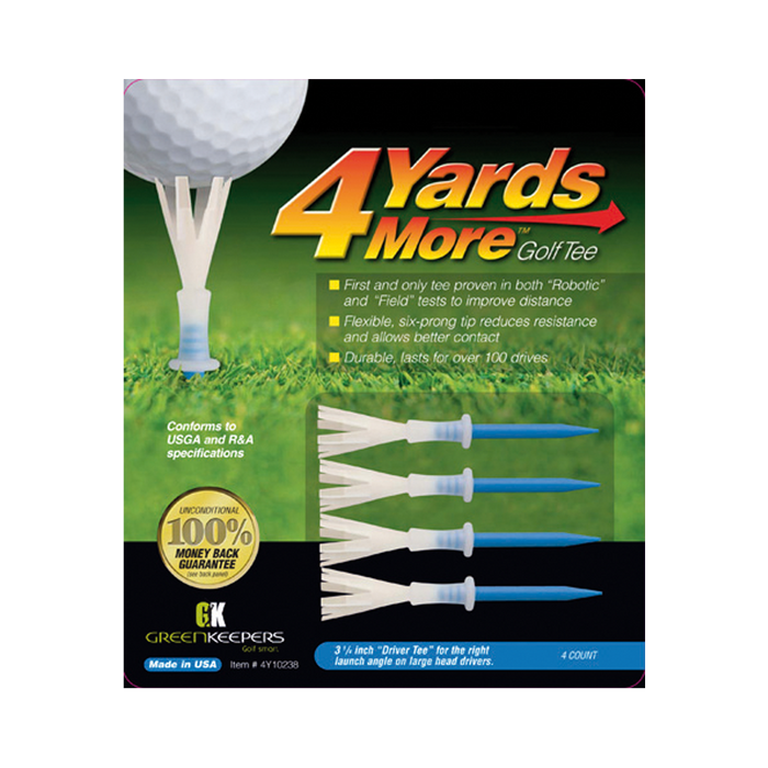 4 Yards More Plastic Golf Tees (2 Options)