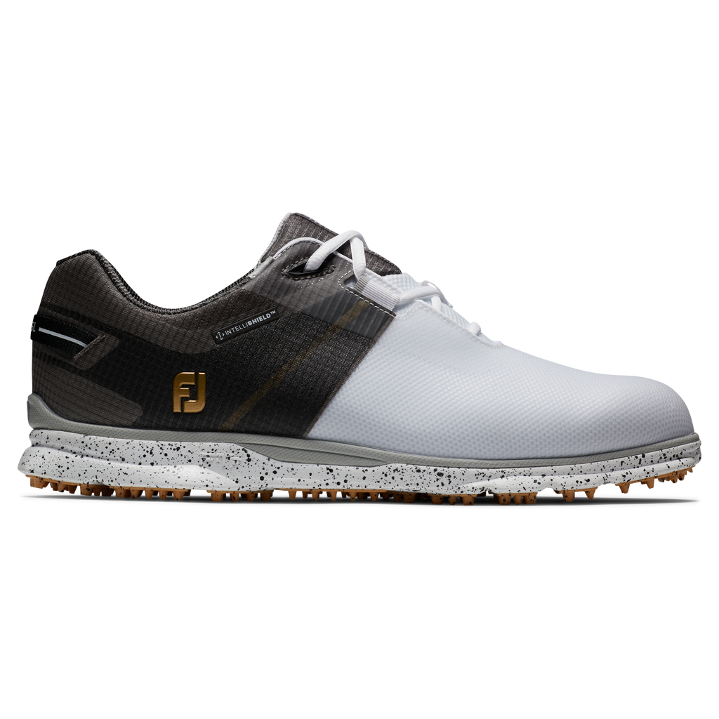 FootJoy PRO/SL ゴルフシューズ サイズ7.0M FootJoy Pro SL Sport Golf Shoes 53863 White/Black/Gold | Pin High Golf