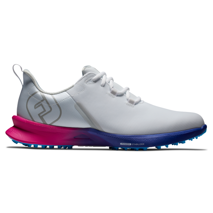 footjoy fuel sport white, pink & blue golf shoes