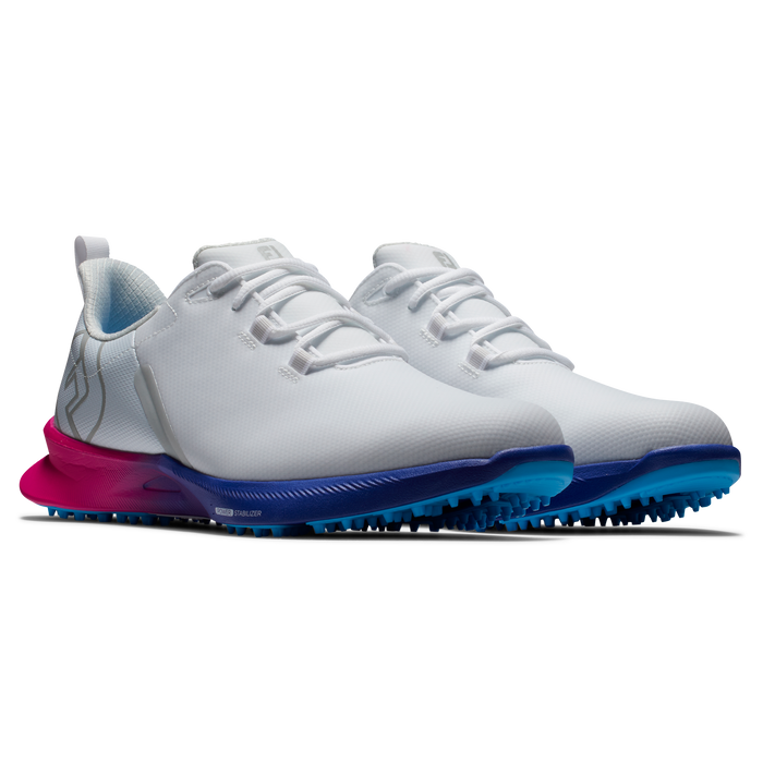 footjoy fuel sport white, pink & blue golf shoes