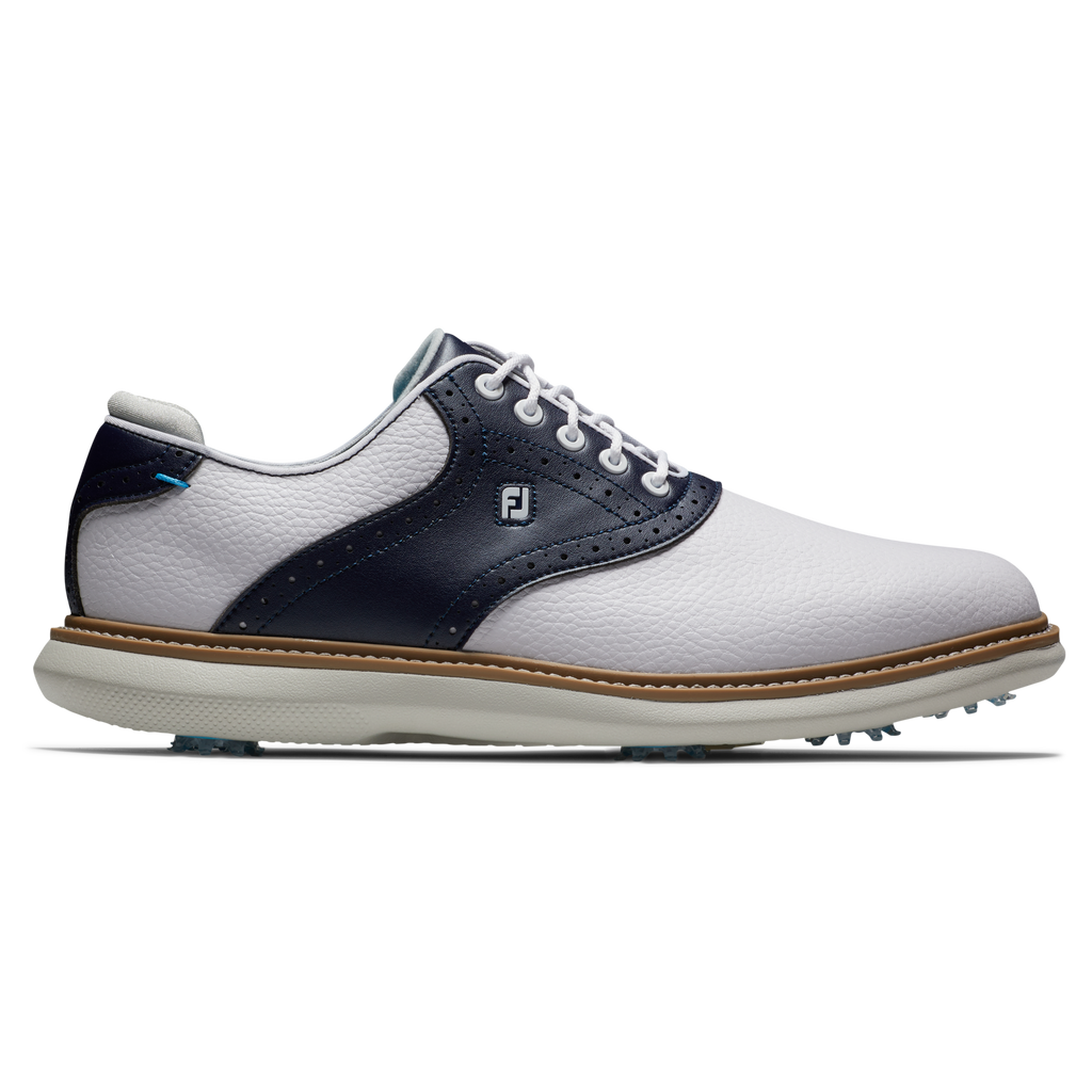 FootJoy Traditions Mens Golf Shoes 57899 White Navy Pin High Golf