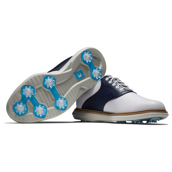 FootJoy Traditions Mens Golf Shoes 57899 White & Navy — Pin High Golf