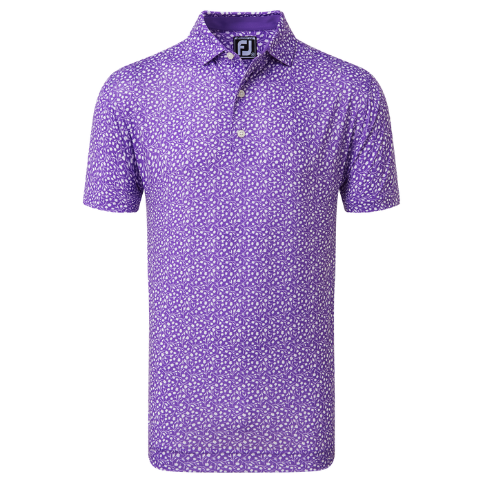 FootJoy Tossed Tulips Golf Shirt Purple