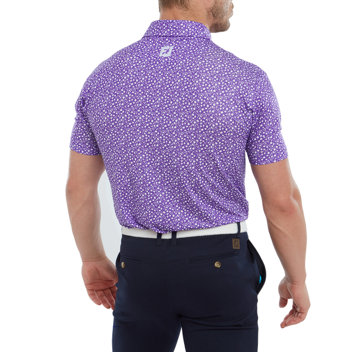 FootJoy Tossed Tulips Golf Shirt Purple