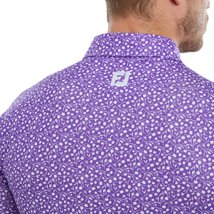 FootJoy Tossed Tulips Golf Shirt Purple