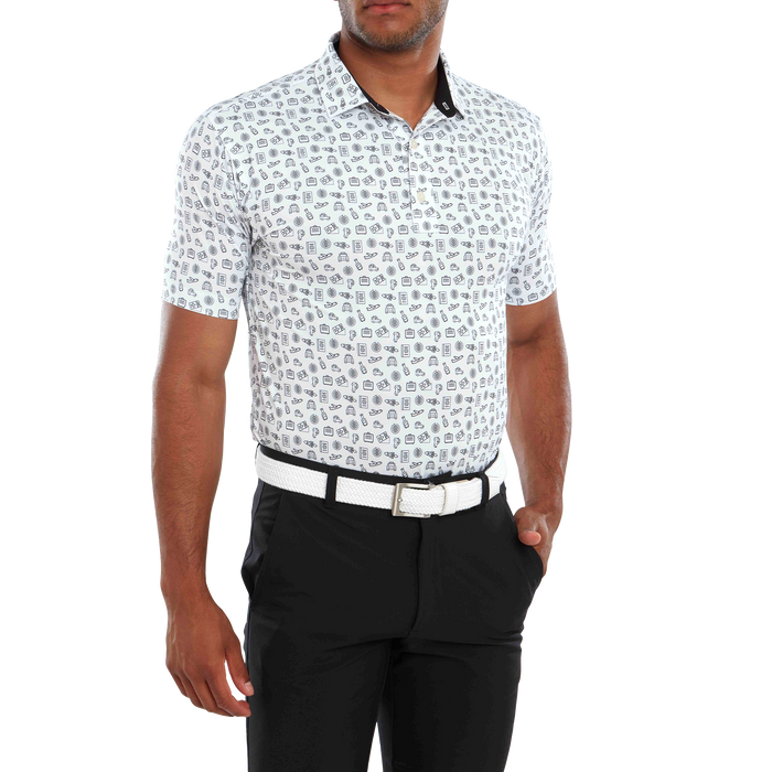 FootJoy Travel Print Lisle Men s Golf Polo Shirt 80046