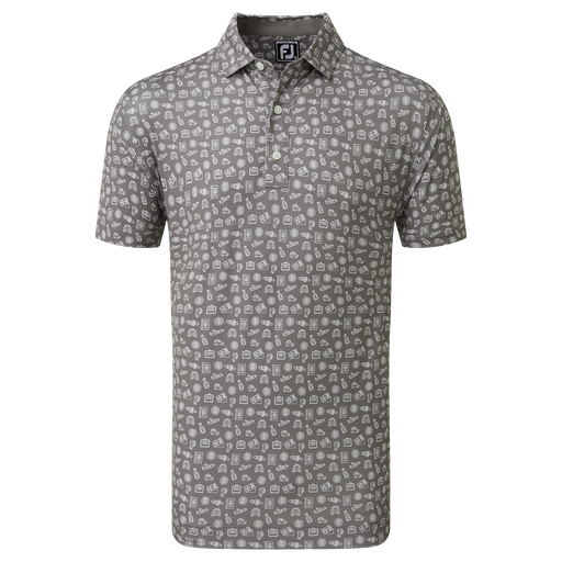 Footjoy Travel Print Grey Mens Golf Shirt