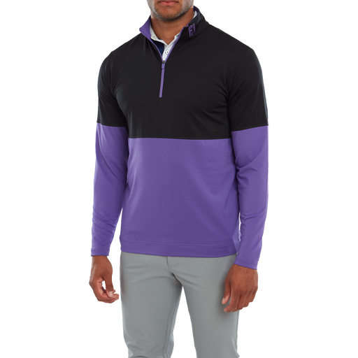 Mens purple half zip on sale sweater