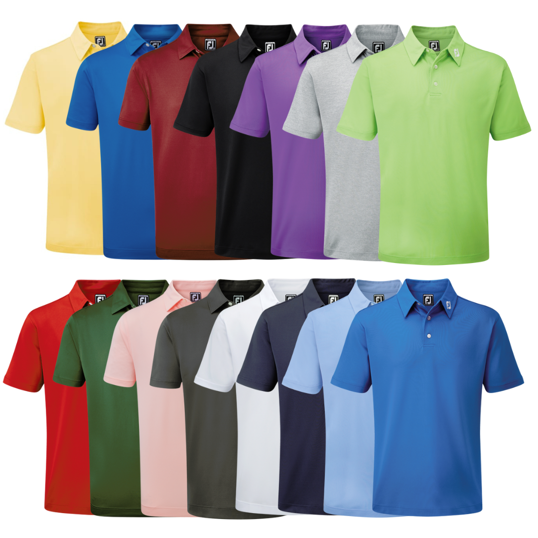 FootJoy Stretch Pique Solid Golf Shirt Pin High Golf