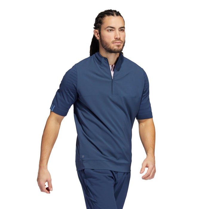 adidas Statement Primeknit Quarter-Zip Half Sleeve Golf Pullover