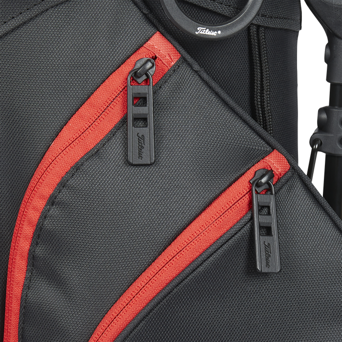 Titleist Players 4 stand bag black red